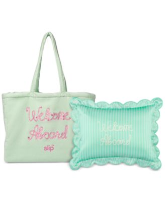 Slip - 2-Pc. Pure Silk Travel Pillow & Beach Bag Set - Les Vacances
