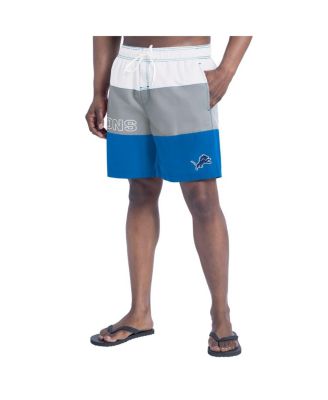 G-III Sports by Carl Banks - Men's Blue/Silver Detroit Lions Sunrise Volley Swim Shorts