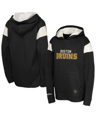 Mitchell & Ness - Men's Black Boston Bruins Thermal Lightweight Pullover Hoodie