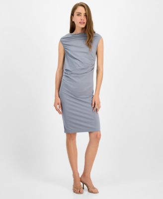 BOSS Orange - Women's Draped Asymmetric-Neck Dress