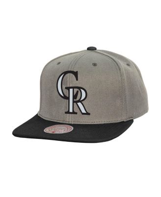Mitchell & Ness - Men's Gray Colorado Rockies Basic Flip Snapback Hat