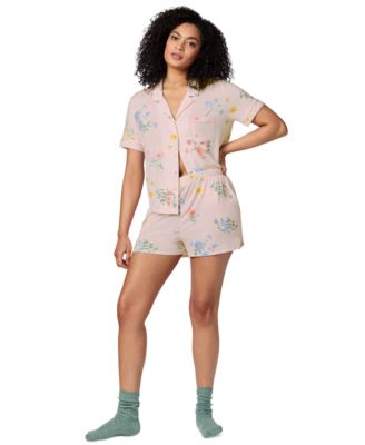 GAP - Women's Notched-Collar Short Pajama Set