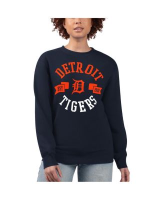 G-III 4Her by Carl Banks - Women's&nbsp;Navy Detroit Tigers Team Logo Fleece Pullover Sweatshirt