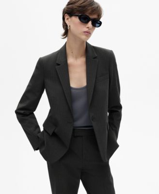 MANGO - Women's Pinstripe Suit Jacket