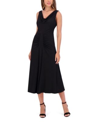 kensie - Women's Jersey Cowl-Neck Sleeveless Dress
