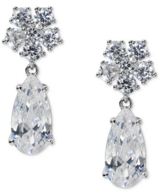 Eliot Danori - Cubic Zirconia Double Drop Earrings