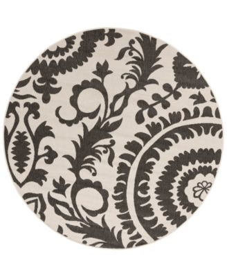 Livabliss - Alfresco ALF-9612 Black 8'9" Round Area Rug