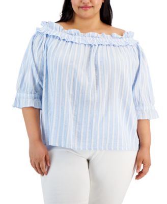 Tommy Hilfiger - Plus Size Off-The-Shoulder Top