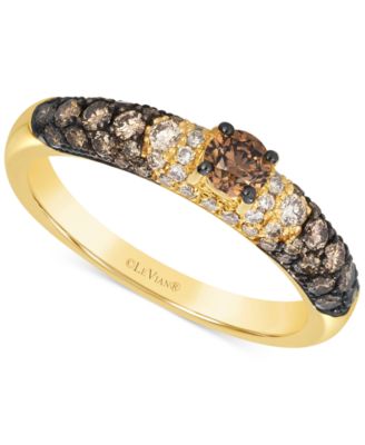 Le Vian - Chocolate Diamond, Chocolate Ombr&eacute; Diamond & Vanilla Diamond Ring (3/4 ct. t.w.) in 14k Gold