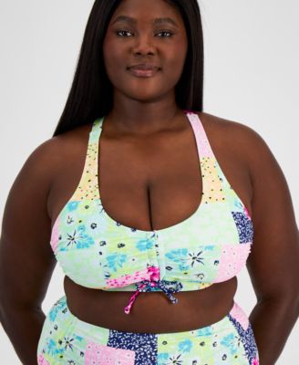 Salt + Cove - Plus Size Patchwork Bikini Top