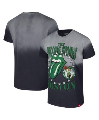 Sportiqe - Men's and Women's Gray Rolling Stones x Boston Celtics Bingham Collab T-Shirt