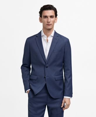 MANGO - Men's Stretch Fabric EU Super Slim-Fit Suit Blazer