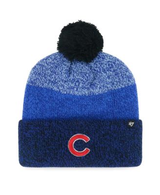 '47 Brand - Men's Royal Chicago Cubs Darkfreeze Cuffed Knit Hat with Pom