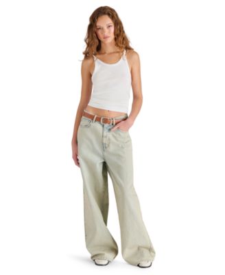 Steve Madden - Women's The Mega High-Rise Baggy Cotton Jeans
