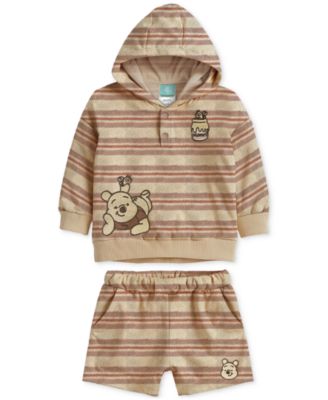 Disney - Baby Winnie-the-Pooh Terry Hoodie & Shorts, 2 Piece Set
