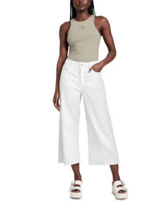 GUESS - Women's Bellflower Cropped Wide-Leg Jeans