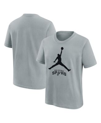 Jordan - Big Boys and Girls Silver San Antonio Spurs Essential&nbsp;Jumpman Logo T-Shirt