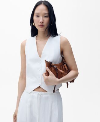 MANGO - Women's Straight Lyocell Suit Vest