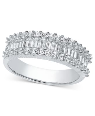 Macy's - Diamond Baguette Cluster Band (1 ct. t.w.) in 14k White Gold or Yellow Gold